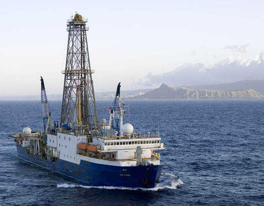 The JOIDES (Joint Oceanographic Institutions for Deep Earth Sampling)  seagoing research vessel that drills core samples and collects measurements from under the ocean floor, giving scientists a glimpse into Earth’s development...