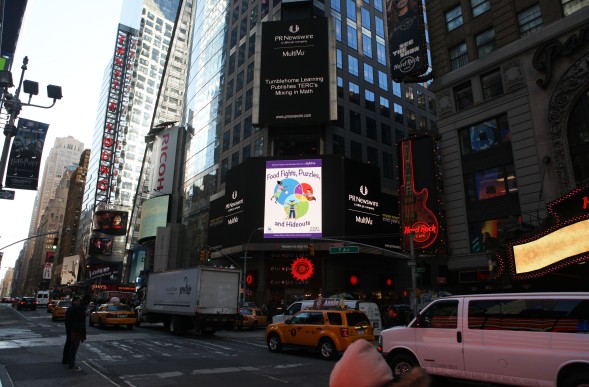 New Tumblehome Learning/TERC partnership broadcasted over Times Square!